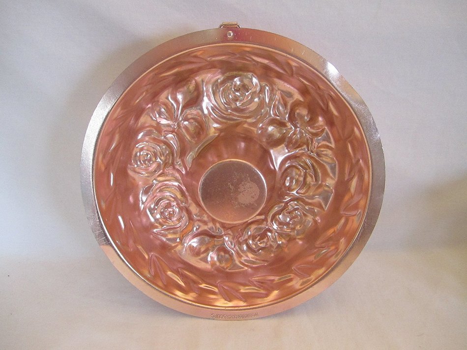 Vintage Anchor Hocking Aluminum Coppertone 5 Cup Ring Jell-o Mold - Bundt Cake Baking Pan