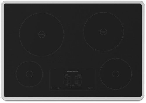 KitchenAid Architect Series II KICU500XSS 30 Induction Cooktop - Black w/SS Accent