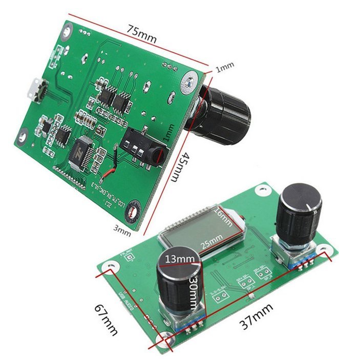 Yosoo DSP & PLL Digital Stereo FM Radio Receiver Module 87-108MHz with Serial Control Frequency Range 50Hz-18KHz N7