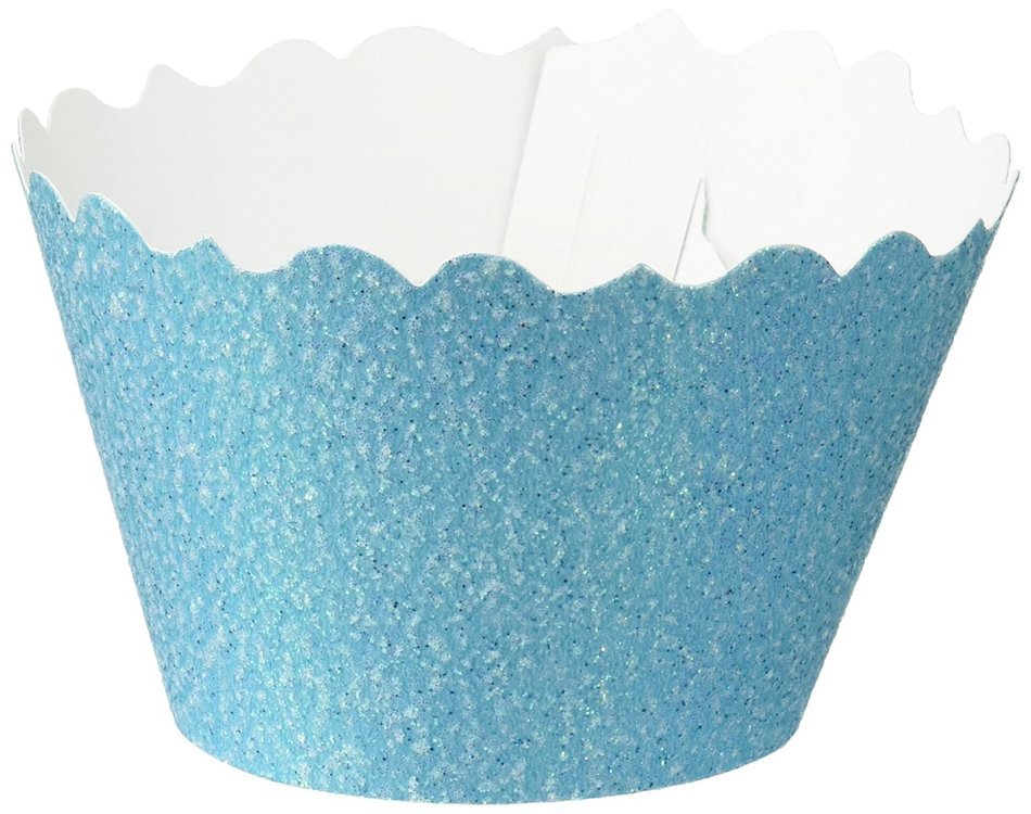Bella Cupcake Couture 633131980196 Glitter Crown Gold Cupcake Wrappers, Kings Gold, Set of 12 N2