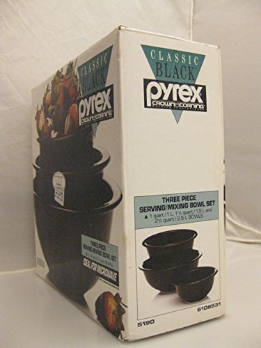 PYREX Black Mixing Bowl Nesting Set N3
