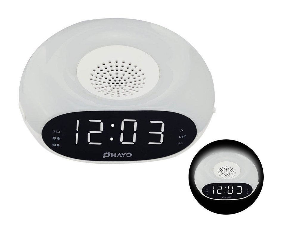 Number-One Digital FM Clock Radio Dual Alarms Clock with FM Radio Sleep Timer and Snooze Functions, Alarm Clock... N4