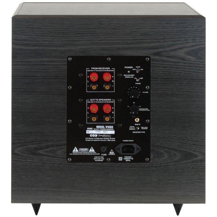 BIC VENTURI V1020 Powered Subwoofer (10", 350-Watt) N3