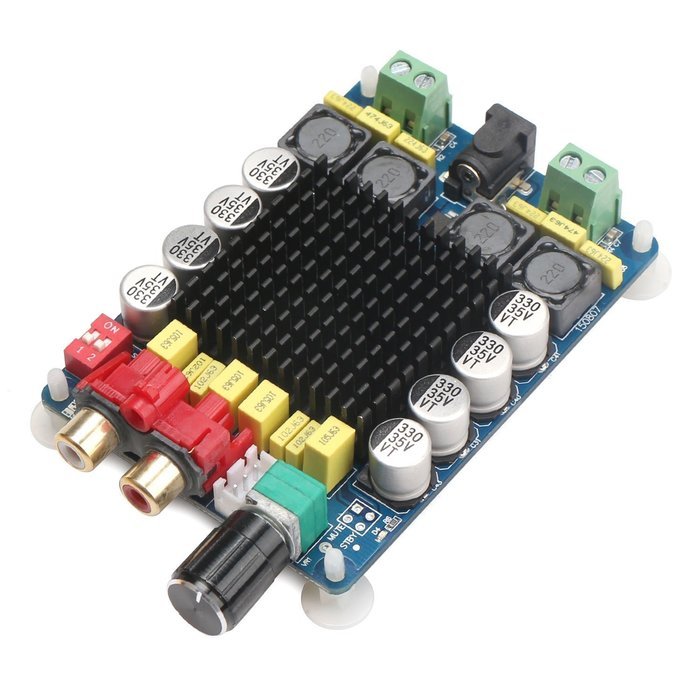 Cyber_Mall TDA7498 2X100W Dual Channel Class D Audio Amplifier Board, DC 24V Digital Stereo Power Amp Module for... N7
