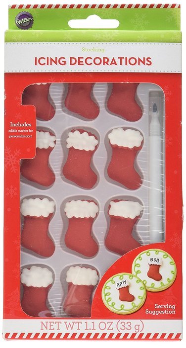 Wilton Stocking Icing Decorations with Edible Ink Marker N2