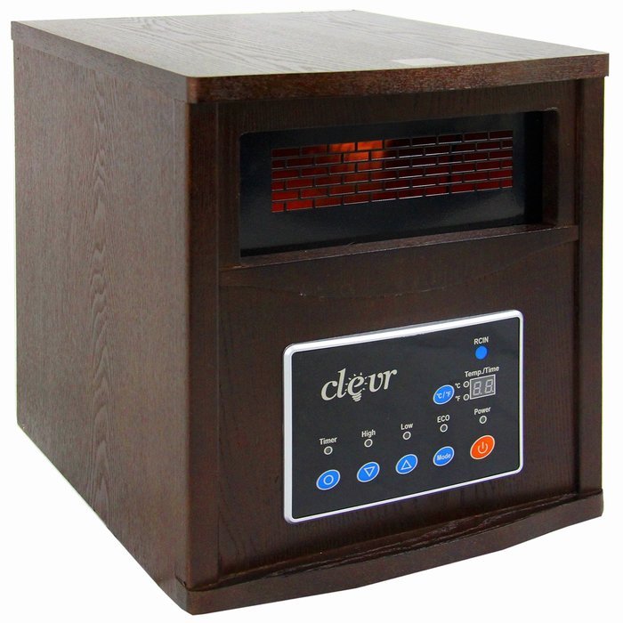Clevr Portable Electric 1500w Infrared Heater Quartz Wood 1200 SQFT Fireplace N4
