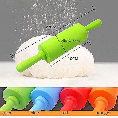 Y&XL&H Mini Silicone Rolling Pin Dia.4.3cm x L 22cm Food Safe Silicone Material Random Colors N4