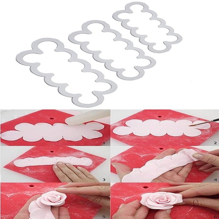 9Snail Cake Decorating Gumpaste Sugarcraft Easiest Rose Ever cutter rose flower maker Fondant Cookie Cutter Rose... N5