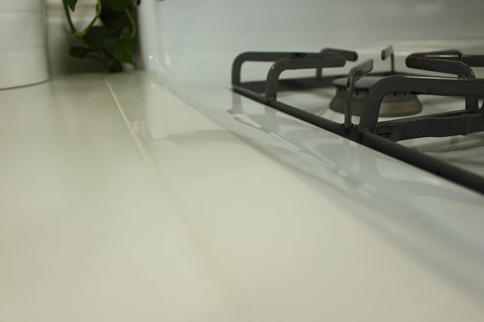 Kohzie Silicone Stove Counter Gap Cover WHITE, Stove Gap, Gap cap for stoves (Set of 2)