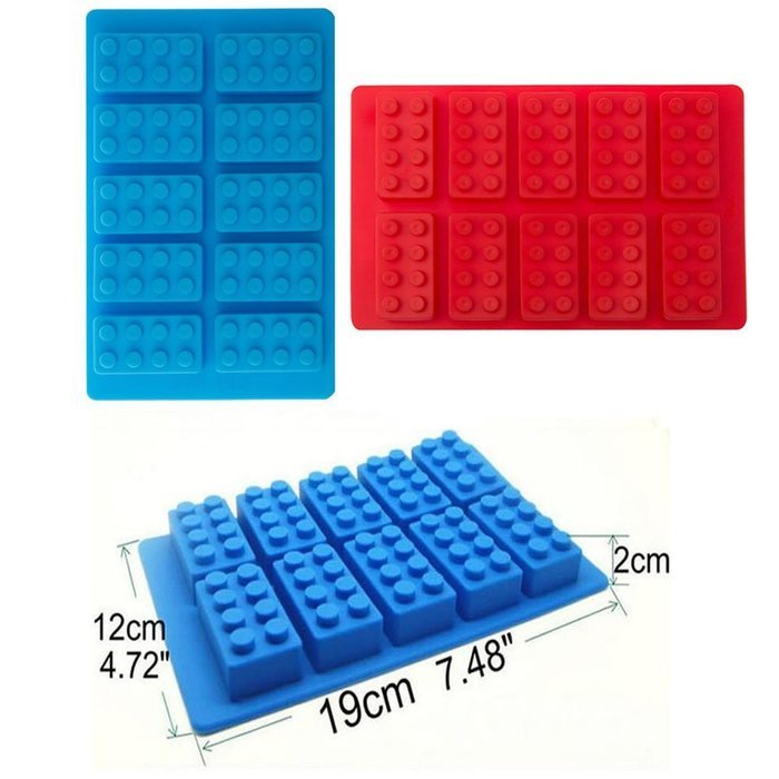 GoFriend&reg; 6pcs Silicone Building Brick & Multi-size Minifigure Robot Ice Tube Tray Candy Mold Set, Chocolate Molds... N5