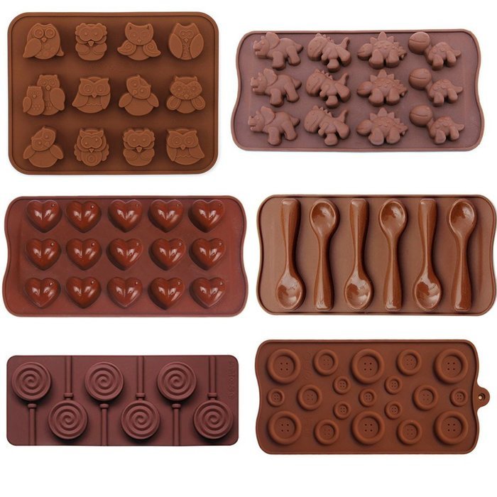 Buytra 6 Pack BPA Free Food Grade Silicone Mold for Candy,Chocolate,Ice Cube Tray,Soap,Cake,Baking,Jello and More... N9
