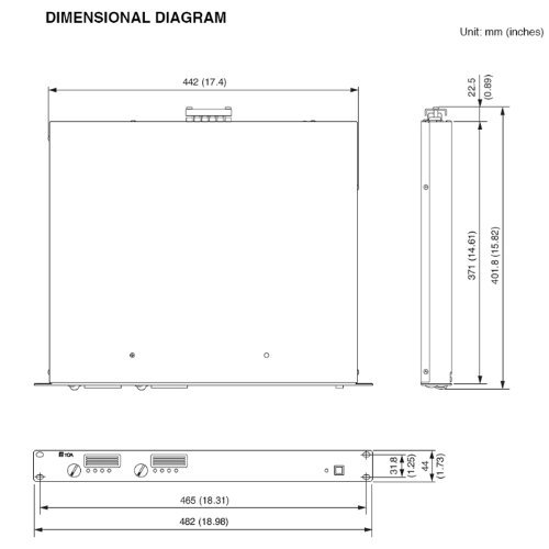 TOA DA-250DH 250W Dual Power Amplifier (70V) N2