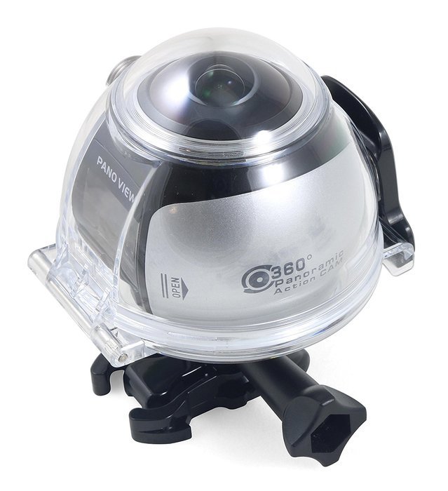 LZ 360 Panoramic DVR Wi-Fi Action Camera with Waterproof case and mounting accessories, - Ultra HD 2448P, 16M,... N2