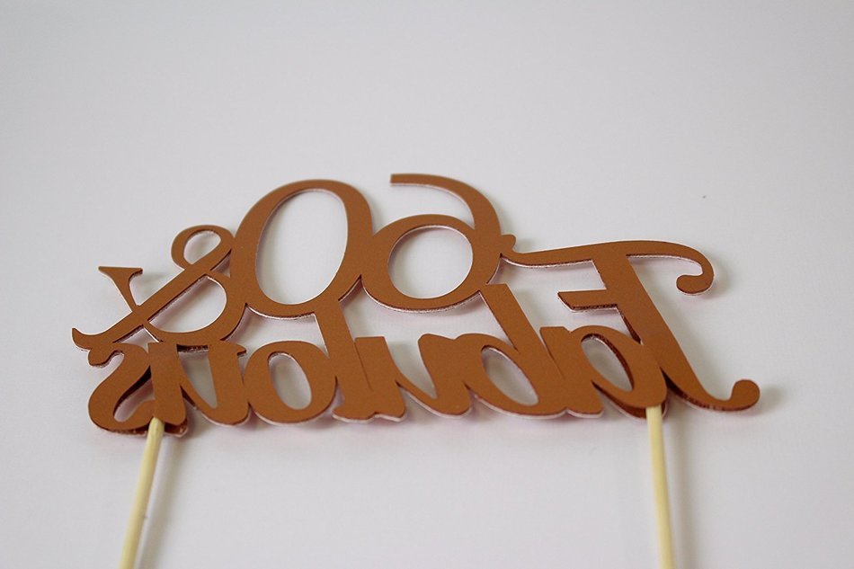 All About Details Copper 60-&-fabulous Cake Topper N4
