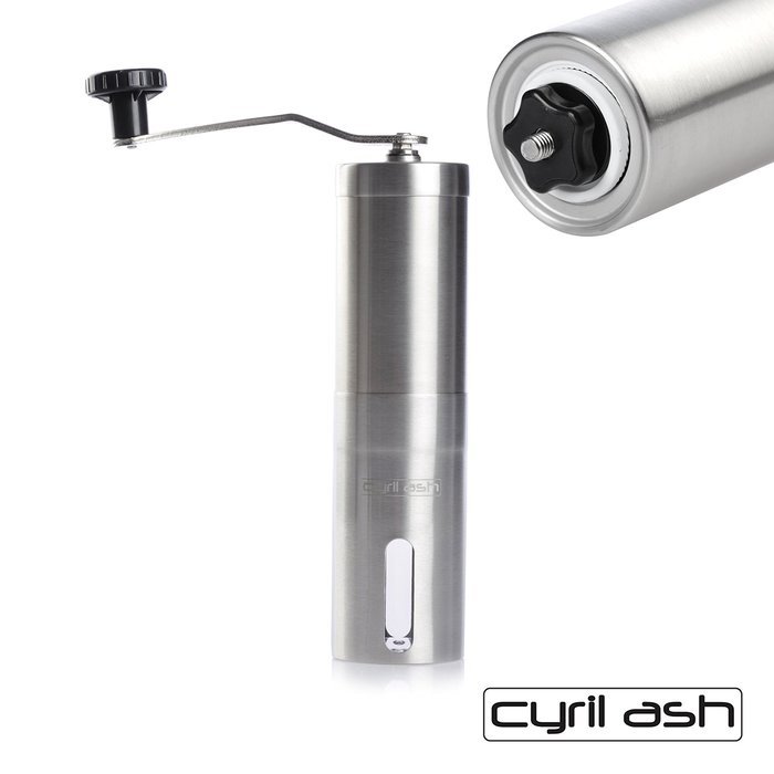 Cyril Ash Reusable Burr Manual Coffee Grinder and Pour Over Coffee Maker N4
