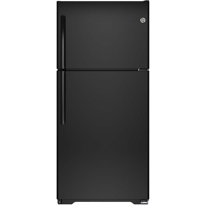GE GIE18ETHBB 18.2 Cu. Ft. Black Top Freezer Refrigerator - Energy Star