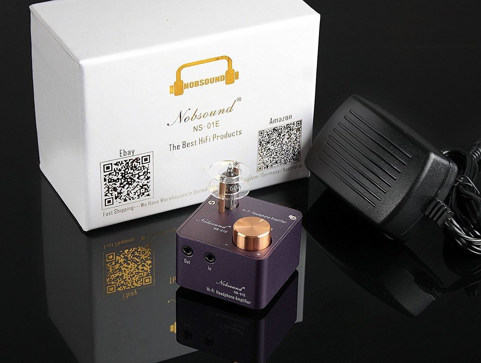 Nobsound NS-01E Mini Tube Headphone Amplifier Stereo HiFi Amp Audio Preamp (Black) N19