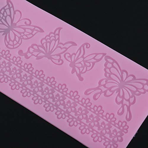 Genenic 3D Chocolate Fondant Sugarcraft Butterfly Lace Mould Cake Decorating Mold