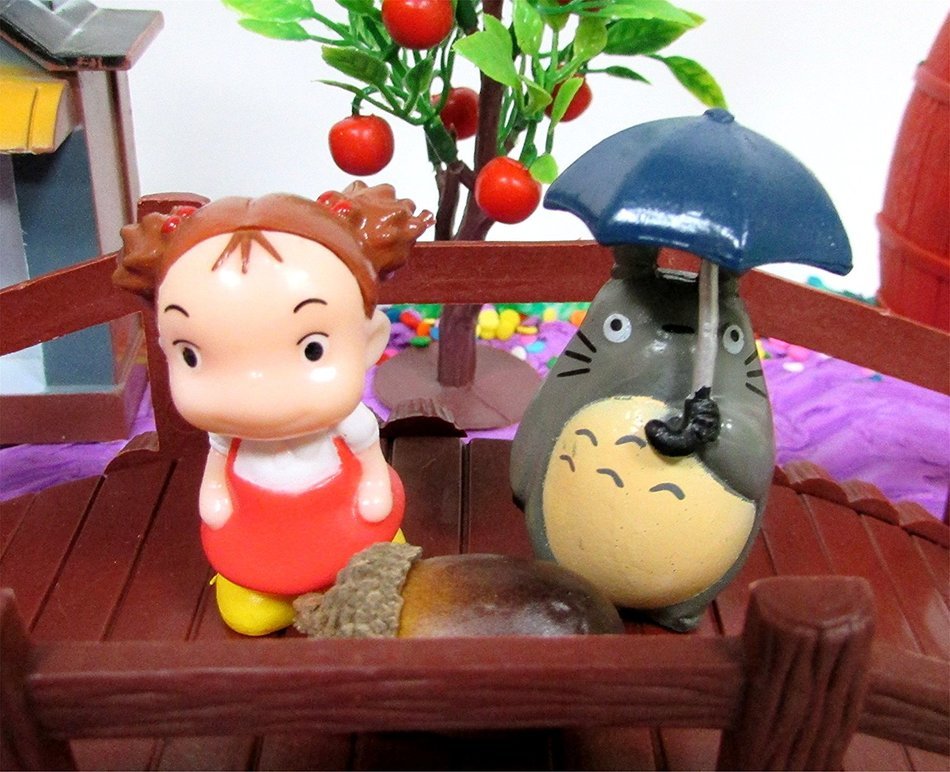 15 Piece ANIME Studio Ghibli Themed Birthday Cake Topper Set Featuring Ponyo, Yubaba, Jiji, Kodoma and Decorative... N5
