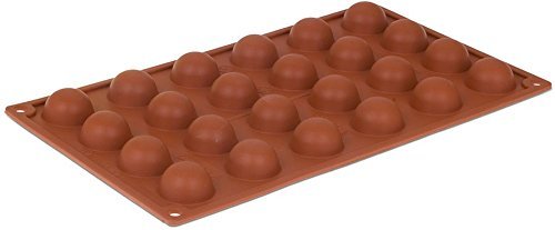 Pavoni Orange Non-Stick 24 Mini Hemispheres