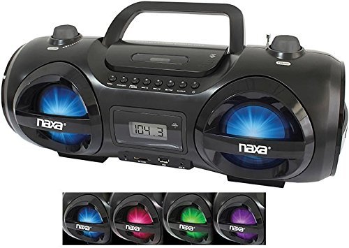NX-NAXA Electronics Mpc Cd Portable Boombox With Led Lites