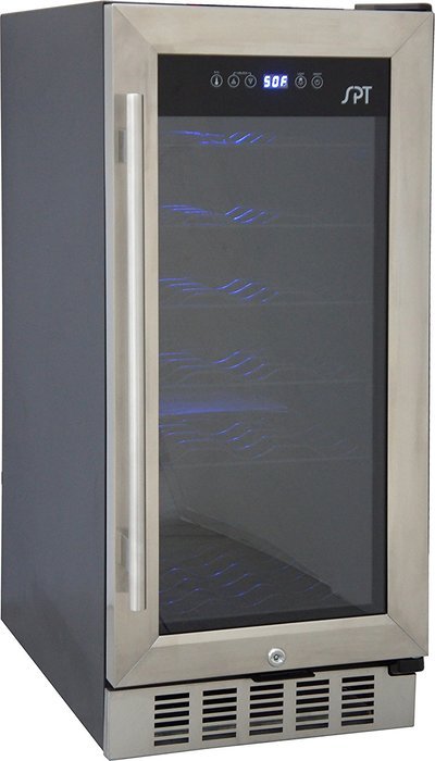 SPT WC-31U Under-Counter 32-Bottle Wine and Beverage Cooler, Stainless Steel