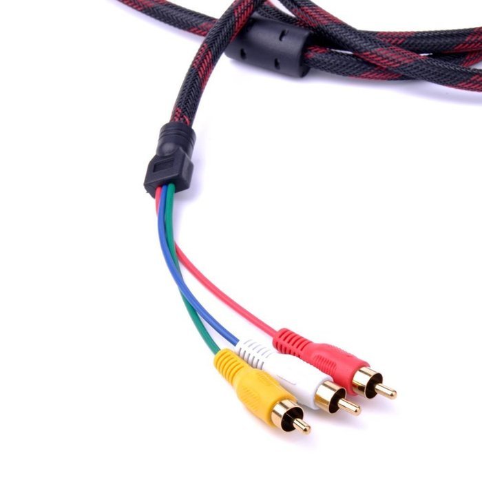 5 Feet 1.5m Hdmi Male to 3rca 3 RCA RGB Video Audio Av Cable N8
