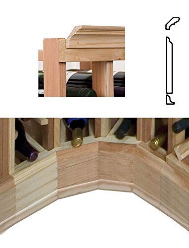 Molding for Curved Corner w JD Crown (Prime Mahogany - Light Stain)