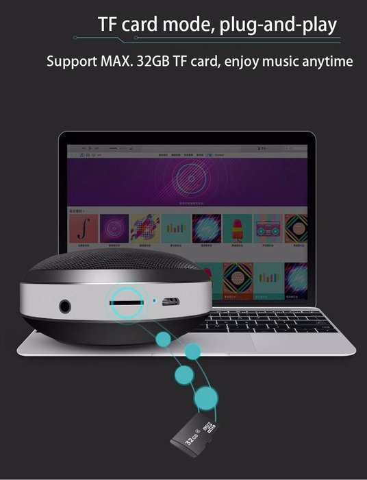 Wireless Bluetooth 4.0 Speaker Portable AUX TF Card Music Player N3