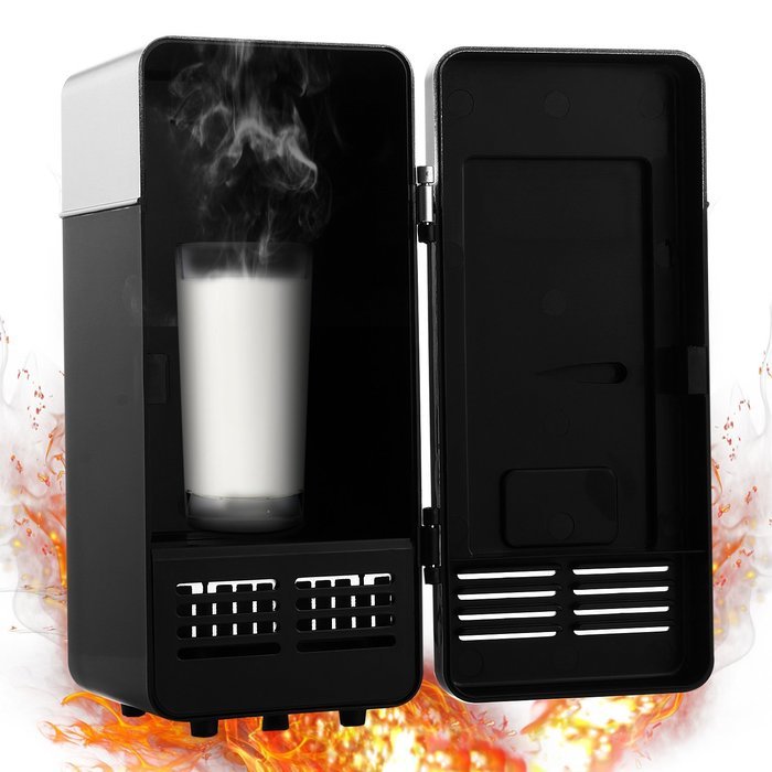 Rubility Mini USB Fridge Cooler Beverage Drink Cans Cooler/Warmer Refrigerator N11