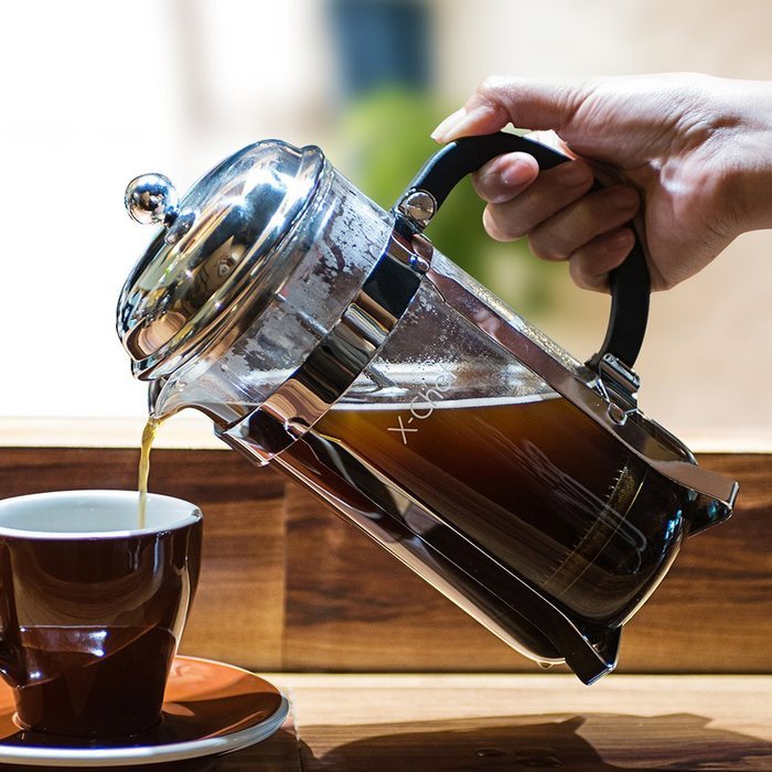 French Press, X-Chef 1000ml Heat Resistant Glass Coffee Press Tea Maker Pot with Stainless Steel Holder, Cozy... N5