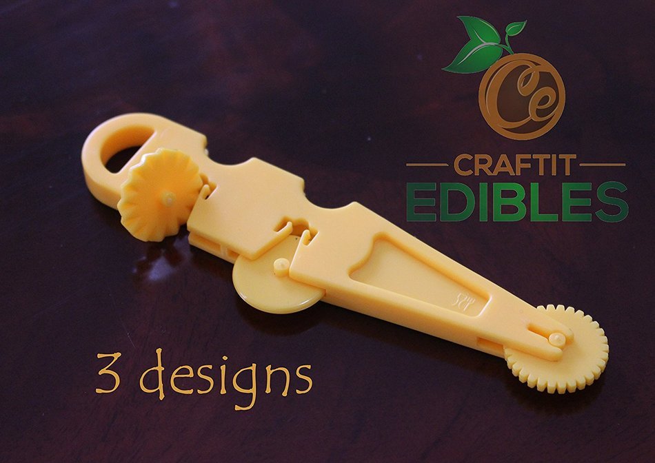 Craftit edibles SUPER SALE : 7pcs fondant set; Smoother, rolling pin with guide rings , Baby cookie/fondant cutters... N4