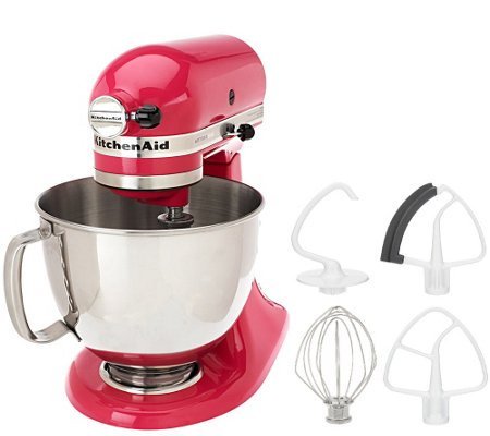 KitchenAid 5 qt. 325 Watt Tilt Head Stand Mixer w/ Flex Edge CRANBERRY