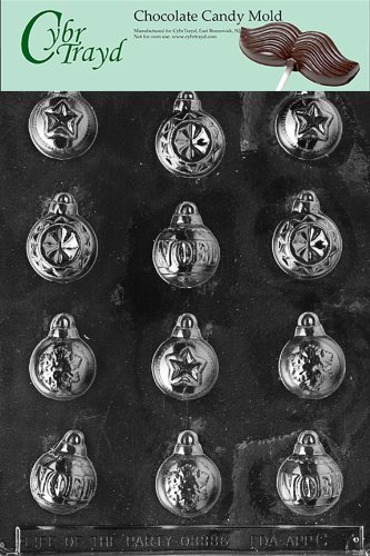 Cybrtrayd C007 Assorted Ornaments Life of the Party Chocolate Candy Mold with Exclusive Cybrtrayd Copyrighted...