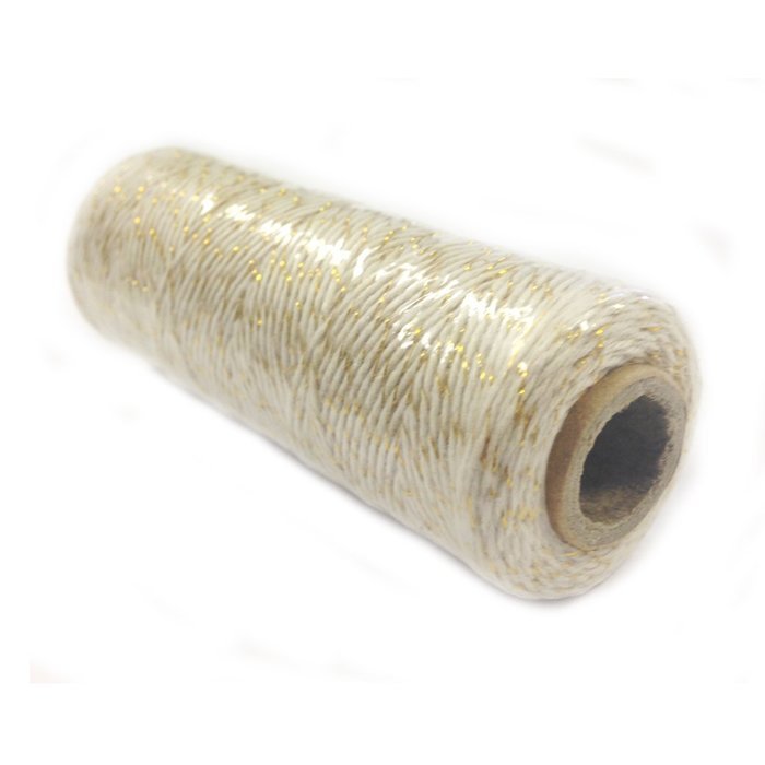 Wrapables Cotton Baker's Twine 4ply 110 Yard, Metallic Gold N11