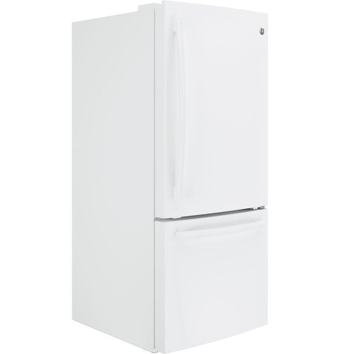 GE White Bottom Freezer Refrigerator N8