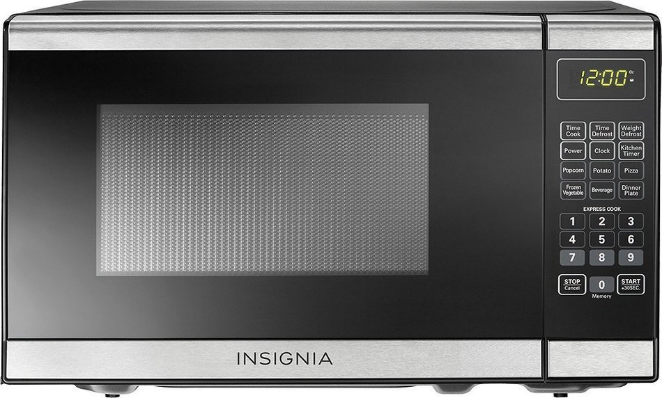 Insignia&trade; - 0.7 Cu. Ft. Compact Microwave - Stainless Steel