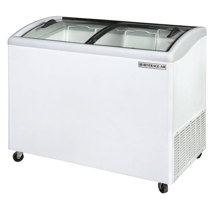 Beverage-Air NC43-1-W Curved Lid Display Freezer/Novelty Case in White 8.7 Cu.