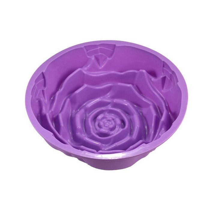 Yunko 9" Rose Flower Birthday Cake Bread Tart Flan Silicone Baking Mould Tin Bakeware N2