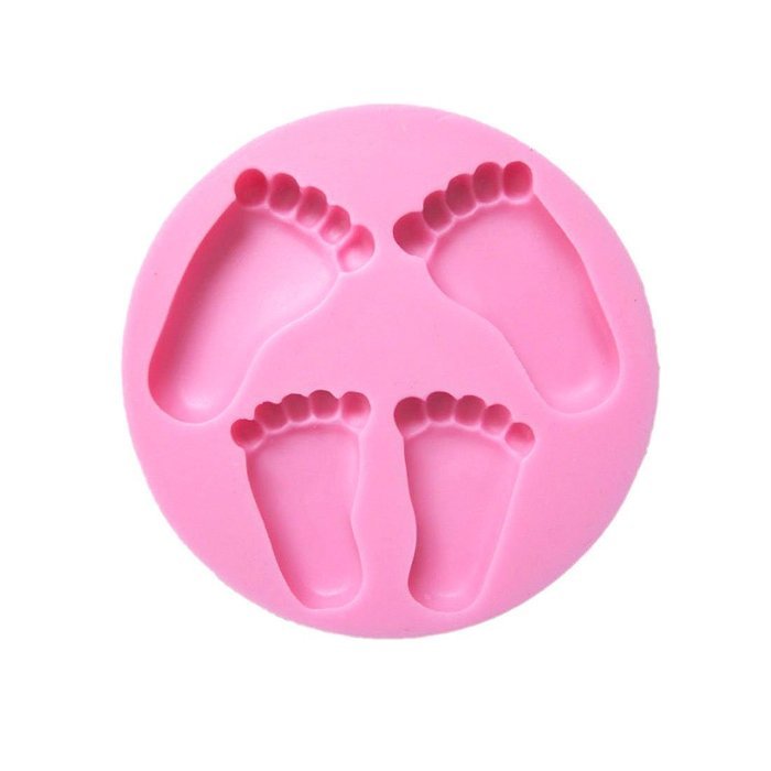uxcell Lovely Baby Feet Fondant Mold Wedding Cake Mould Decoration Baking Tool N7