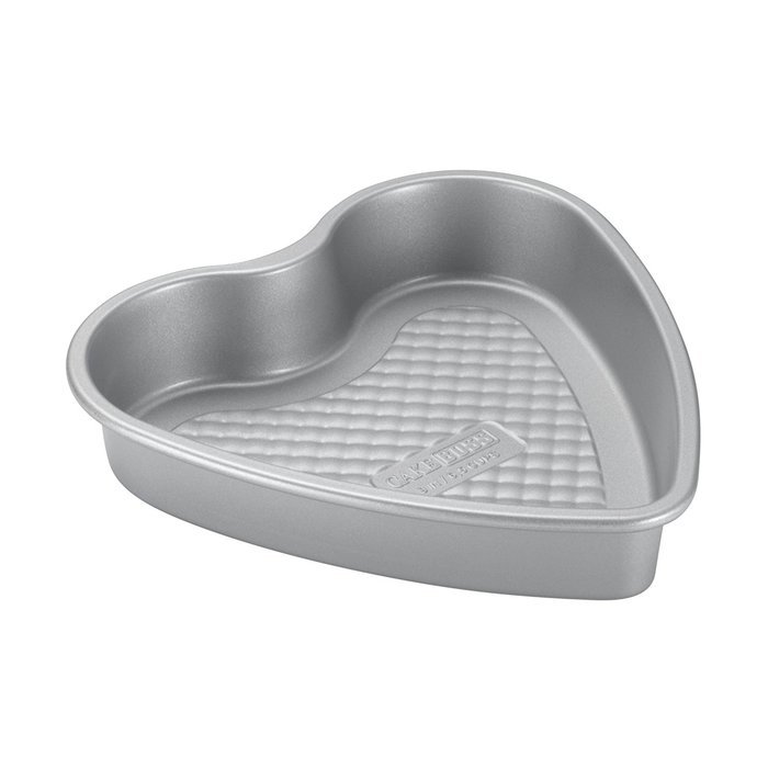Cake Boss Professional Nonstick Bakeware 9-Inch Heart Cake Pan, Silver N2