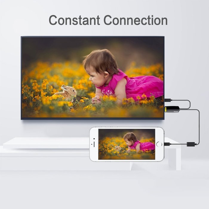 Idoove Lightning to HDMI Cable 1080P HDTV Adapter for iPhone 5/5S/6/6s Plus/7 Plus N4