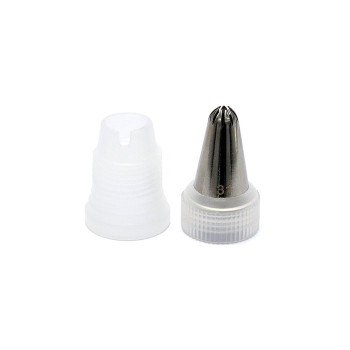 16 Piece Nozzles Stainless Piping Steel Cake Decorating Tube Tips Set for Cake Decoration with Hinged Storage... N6