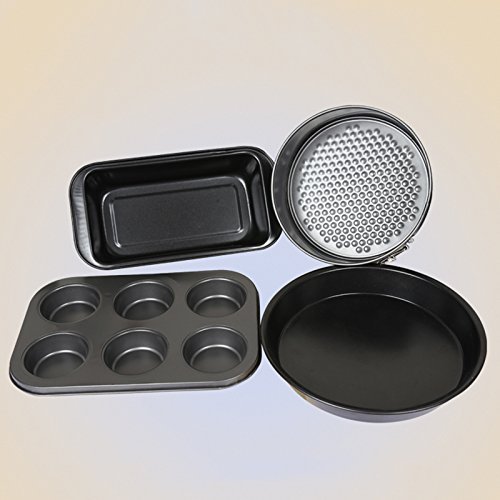 5 In 1 Baking Kit Mold for Novice To Baking Cake Pastry Biscuit Pizza At home (9" Pizza pan+8" Cake pan+6 cup...