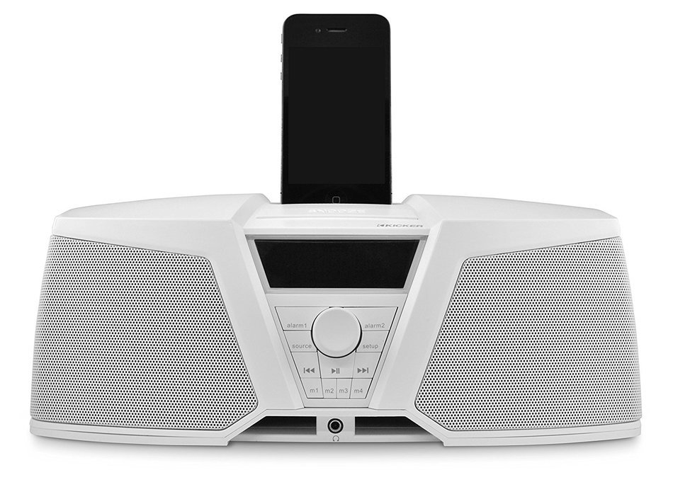 kicker iK150 AM/FM Radio with iPod and iPhone Dock N2