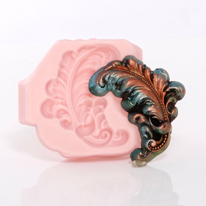 Feather Plume Silicone Mold Food Safe Chocolate, Fondant, Candy, Craft or Jewelry Mold Resin, Clay, Flexible and... N8