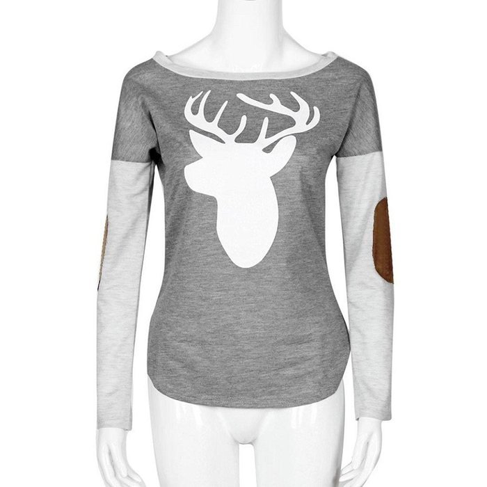 Fashion Blouse,Morecome Women Long Sleeve Deer Printed Shirt Casual Blouse N3