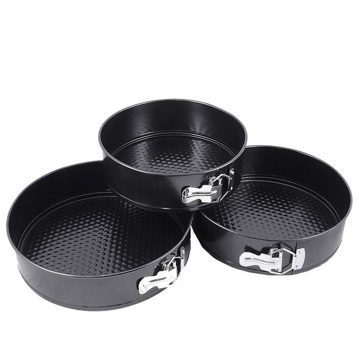 Startony Non Stick Set of 3 Round Springform Pan with Loose Base Cake Baking Tin Interlocking Bakeware 5 inch... N9