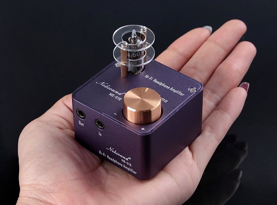 Nobsound NS-01E Mini Tube Headphone Amplifier Stereo HiFi Amp Audio Preamp (Black) N22