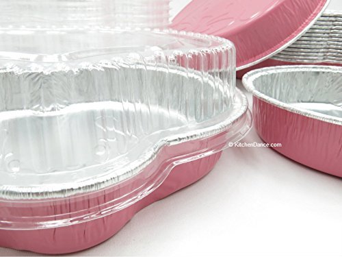 Disposable Aluminum Pink Bunny Cake Pans with Plastic Dome Lid #4081 (3)